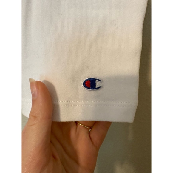 Champion | Baylor University Cropped V-Notch Racerback Tank Top (White) - Picture 6 of 8